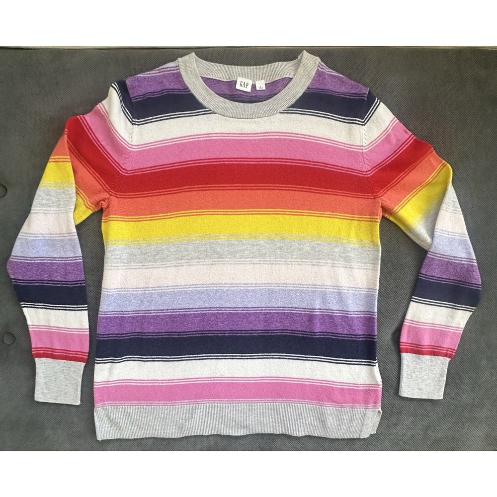 GAP Rainbow striped sweater‎ lightweight women's size small 2020 Multicolor